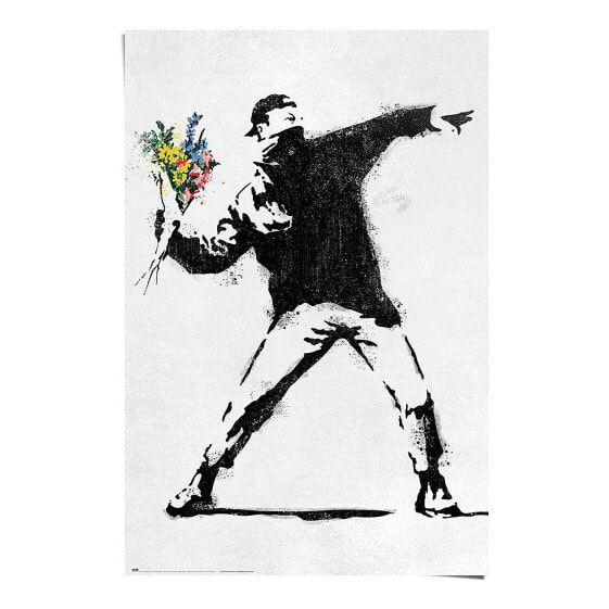 Poster Banksy - Flower Thrower