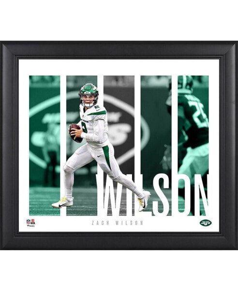 Zach Wilson New York Jets Framed 15" x 17" Player Panel Collage