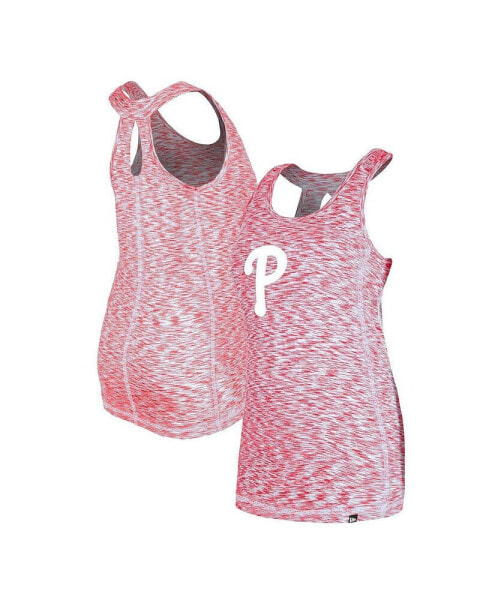 Women's Red Philadelphia Phillies Space Dye Keyhole Back Tank Top