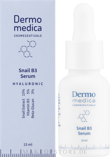 Serum mit Vitamin B3 und Schneckenschleim - Dermomedica Hyaluronic Snail B3 Serum 15 ml