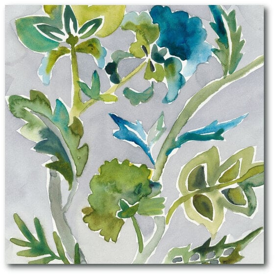 Batik Vines I Gallery-Wrapped Canvas Wall Art - 16" x 16"