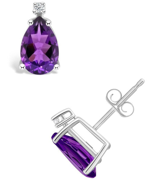 Серьги Macy's Amethyst у Diamond Accent