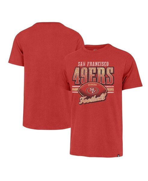 Men's Scarlet Distressed San Francisco 49ers Last Call Franklin T-shirt