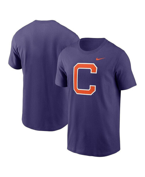 Men's Purple Clemson Tigers Primetime Evergreen Alternate Logo T-Shirt