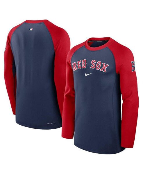 Men's Navy Boston Red Sox Authentic Collection Game Time Raglan Performance Long Sleeve T-Shirt