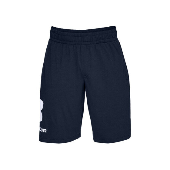 Мужские шорты спортивные синие для бега Under Armour Sportstyle Cotton Graphic