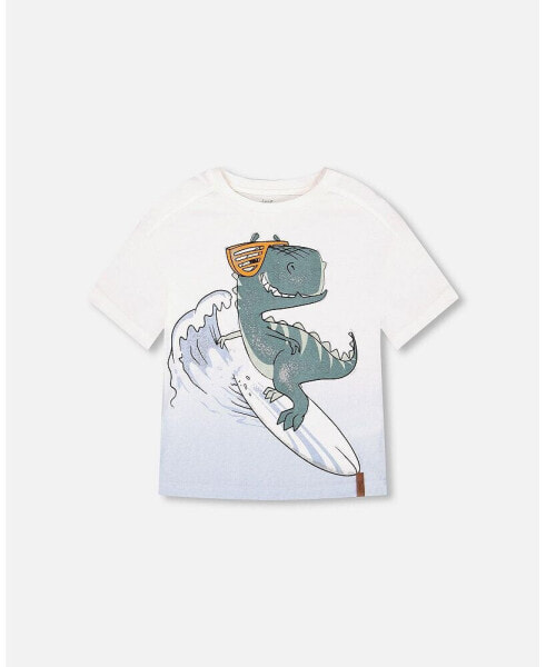 Boy Drop Shoulder T-Shirt Off White - Child