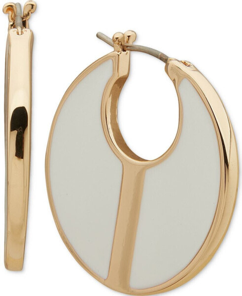 Gold-Tone Extra-Small Color Filled Hoop Earrings, 0.41"