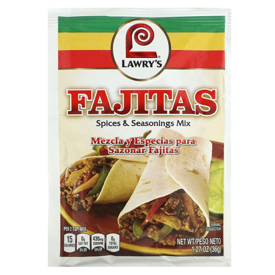 Fajitas, Spices & Seasonings Mix, 1.27 oz (36 g)