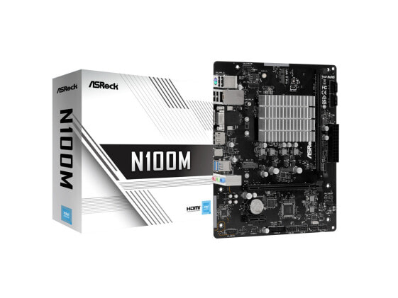 ASRock N100M - Intel® Quad-Core Processor N100 (Up to 3.4 GHz) - Supports Intel®