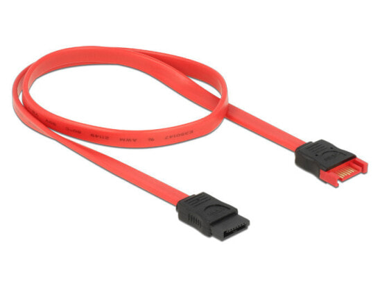 Delock 83954 - 0.6 m - SATA III - SATA 7-pin - SATA 7-pin - Male/Female - Black,Red