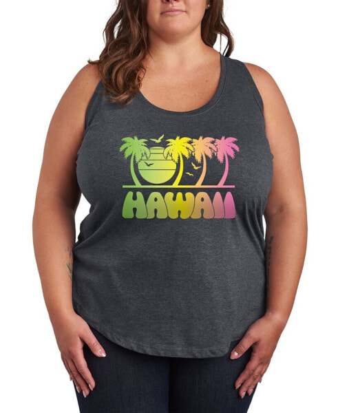 Air Waves Trendy Plus Size Hawaii Graphic Tank