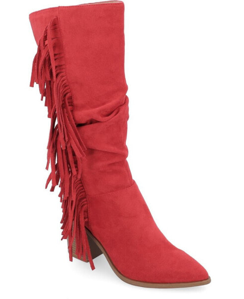 Women's Hartly Extra Wide Calf Western Fringe Boots