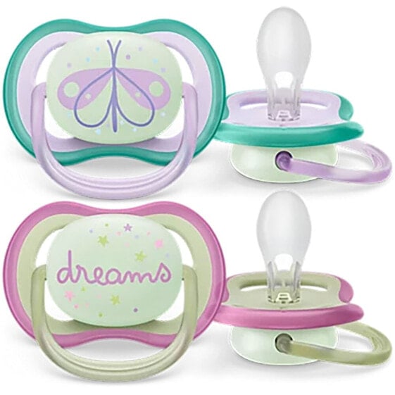 PHILIPS AVENT Ultra Air Girl 2 Units Night Pacifiers