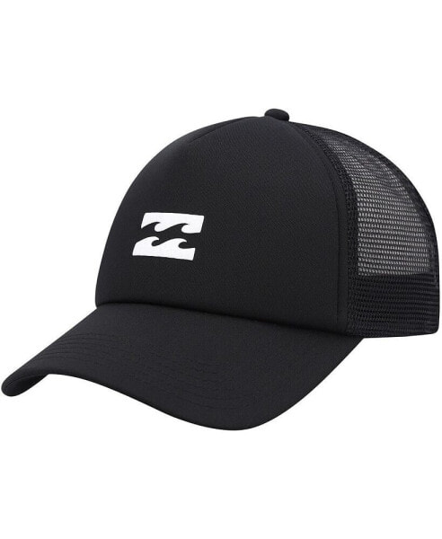 Бейсболка кепка Billabong мужская черная с белым логотипом Trucker Snapback Hat
