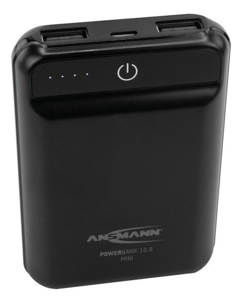 Портативный зарядный аккумулятор ANSMANN mini 10.8 Black LiPo 10000 mAh