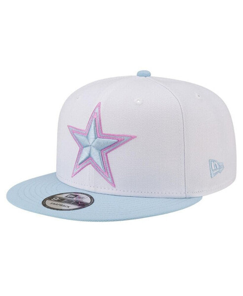 Men's White/Light Blue Dallas Cowboys 2-Tone Color Pack 9FIFTY Snapback Hat