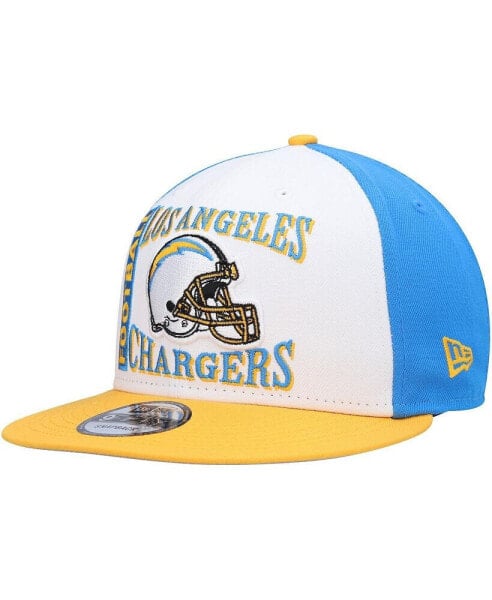 Men's White, Gold Los Angeles Chargers Retro Sport 9Fifty Snapback Hat