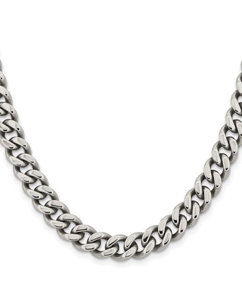 Stainless Steel 9.5mm Curb Chain Necklace
