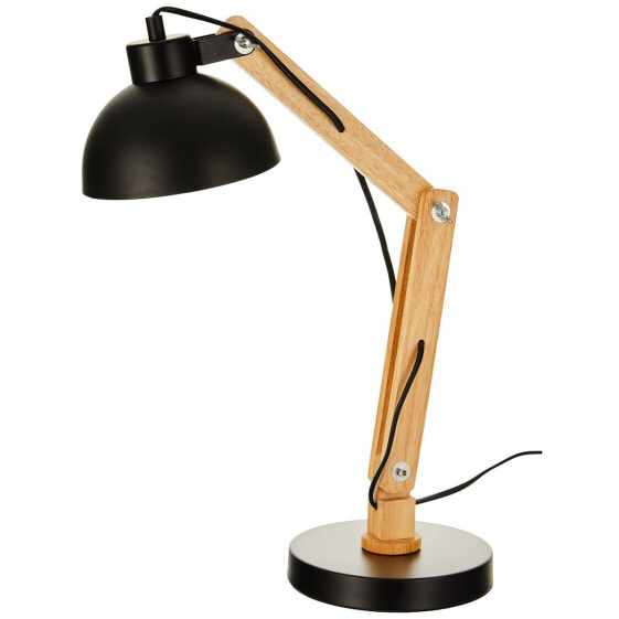 Декоративная настольная лампа EDM Флексо Черно-деревянная с металлом 60 Вт E27 Ø 16 x 53 см