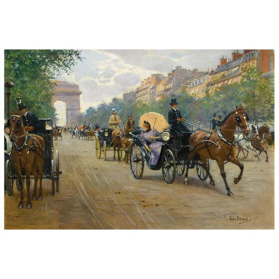 Wandbild Szene auf den Champs-Élysées