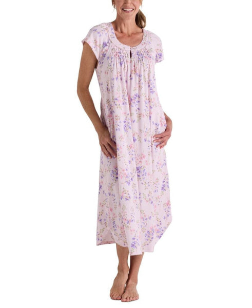 Women's Floral Short-Sleeve Nightgown