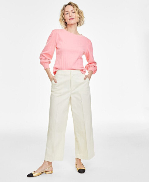 Women's Wide-Leg Chino Pants, Created for Macy's