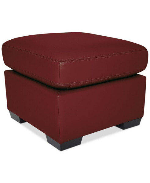 Lothan 24" Leather Ottoman, Created for Macy's
