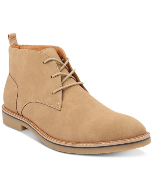 Men's Nathan Faux-Leather Lace-Up Chukka Boots, Created for Macy's