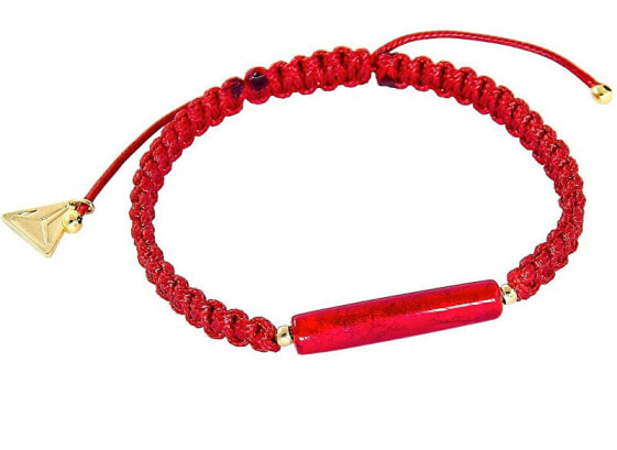 Shamballa Red Line protective bracelet with 24kt gold in Lampglas BSHX4 pearl