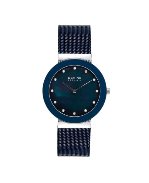 Часы Bering Ceramic Crystal Blue Mesh 35mm