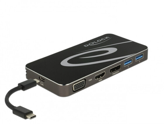 Delock 87773 - Wired - USB 3.2 Gen 1 (3.1 Gen 1) Type-C - 4.5 W - Black - 3840 x 2160 pixels - China