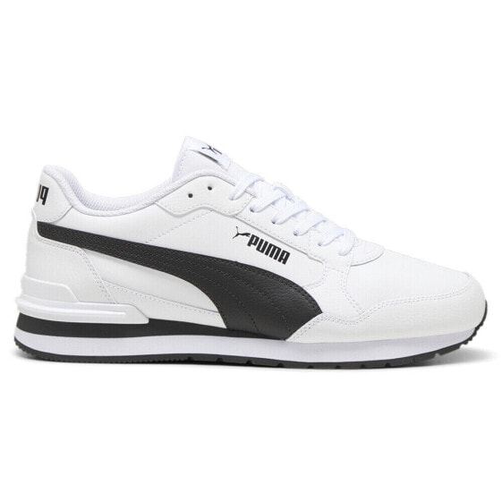 Puma St Runner V4 Lace Up Mens Black, White Sneakers Casual Shoes 39906802