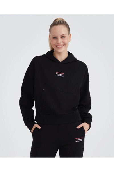 W Essential Hoodie Sweatshirt Kadın Siyah Sweatshirt S232243-001