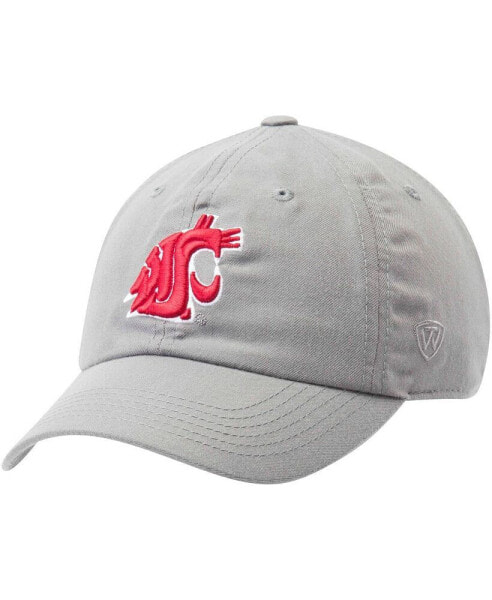 Men's Gray Washington State Cougars Primary Logo Staple Adjustable Hat