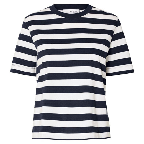SELECTED Essential Striped Boxy short sleeve T-shirt