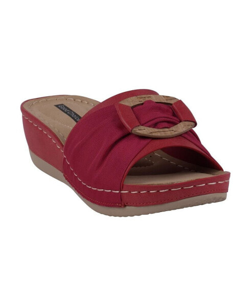 Women's Ellen Comfort Slip On Wedge Sandals