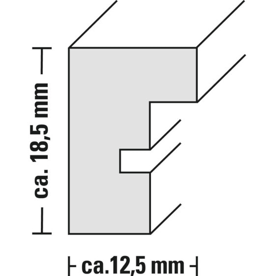 Рамка для фото одинарная столовая или настенная Hama Waves - стекло - МДФ - коричневая - 13 x 18 см - прямоугольная