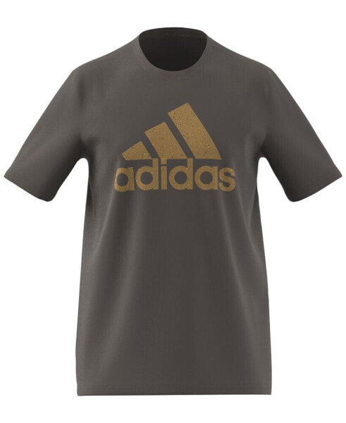 Футболка мужская Adidas Essentials с коротким рукавом и круглым вырезом, с большим логотипом