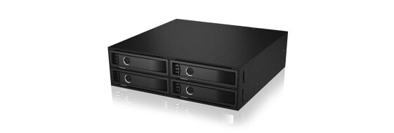 ICY BOX IB-2242SAS-12G - 13.3 cm (5.25") - Storage drive tray - 2.5" - SATA - SATA II - SATA III - Serial Attached SCSI (SAS) - Black - Aluminium
