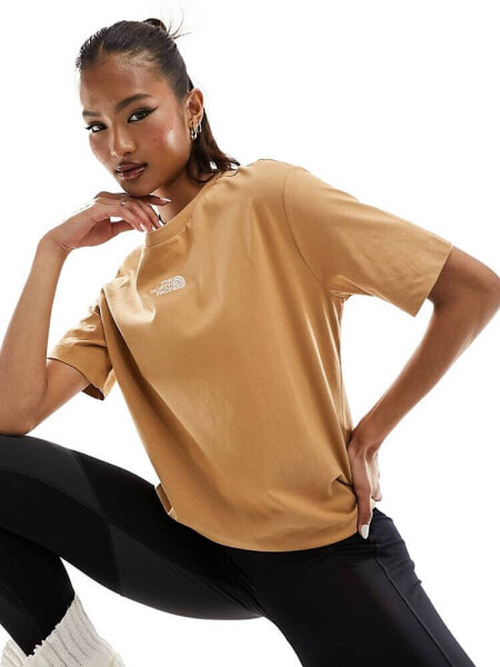 The North Face Oversized heavyweight t-shirt in beige Exclusive at ASOS