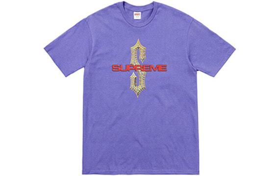 Supreme SS18 Diamonds Tee Light Purple 钻石印花短袖T恤 男女同款 紫色 送礼推荐 / Футболка Supreme SS18 Diamonds Tee Light Purple T SS18-0186