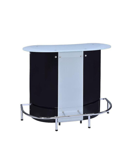 Spencer Contemporary Frosted Glass Top Bar Unit