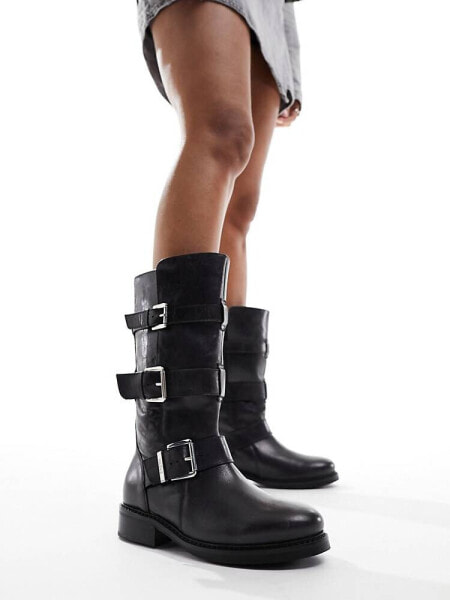 Bronx New Tough biker boot in black