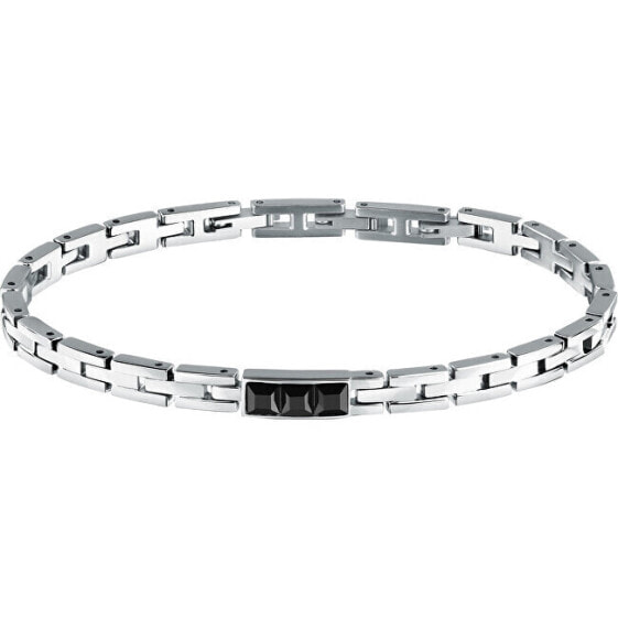 Men´s steel bracelet with zircons Urban SABH41