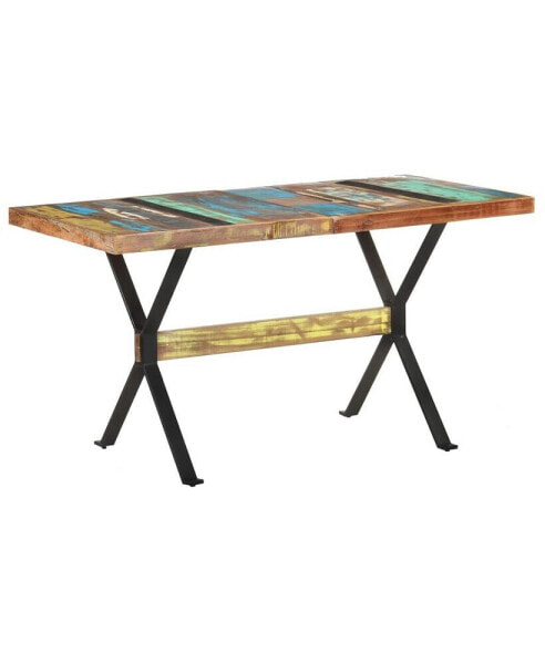 Dining Table 55.1"x27.6"x29.9" Solid Reclaimed Wood