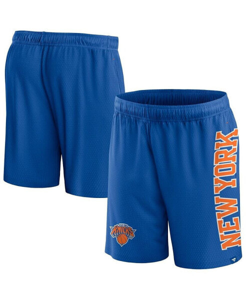 Men's Blue New York Knicks Post Up Mesh Shorts