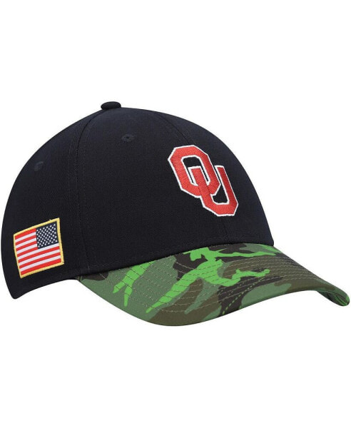 Men's Black, Camo Oklahoma Sooners Veterans Day 2Tone Legacy91 Adjustable Hat