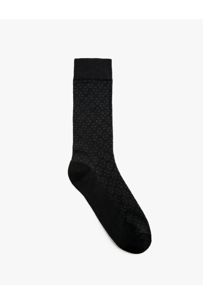 Basic Soket Çorap Geometrik Desenli