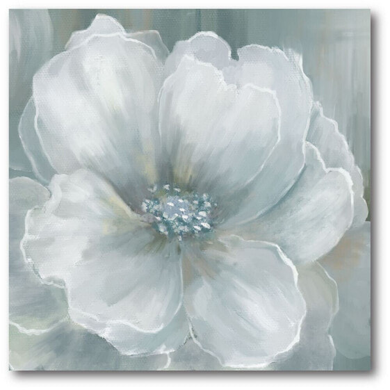 Grey Flower II Gallery-Wrapped Canvas Wall Art - 30" x 30"